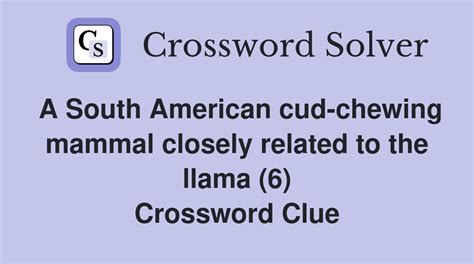 crossword clue south american mammal|south american mammal 5 letters.